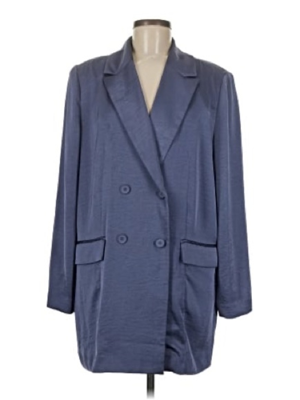 Open Edit Kimono Blazer in Blue, Size Medium